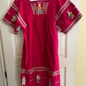 Frances Valentine Red Embroidered Dress